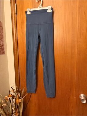 Lululeomon high Waist Performance Leggings in Slate Blue